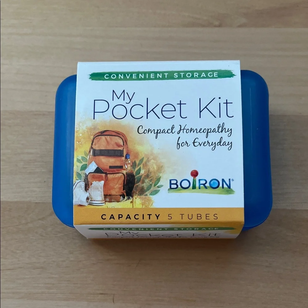 Blue Pocket Storage Box For Homeopathic Pellet Tubes